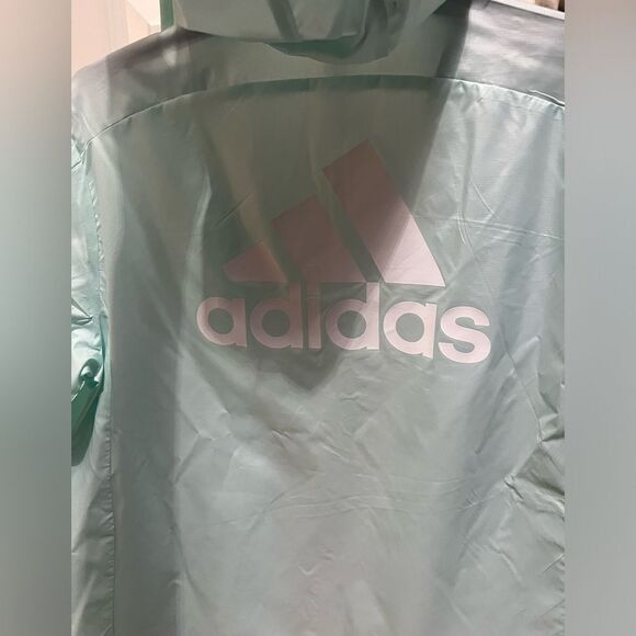 New Adidas Windbreaker Jacket in Ice Mint Size Small - Picture 2 of 6